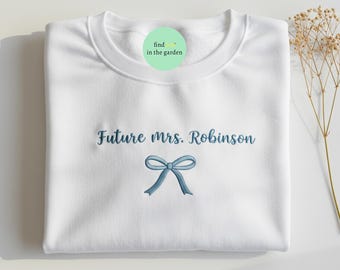 Geborduurd shirt mevrouw toekomst – bruid cadeau, verloofd shirt, toekomst mevrouw T-shirt, bruids douchecadeau, bruiloft shirt, gepersonaliseerd shirt bruid