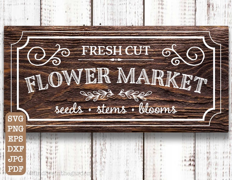 Flower Market Svg Fresh Cut Flowers Svg Spring Flower Svg Etsy