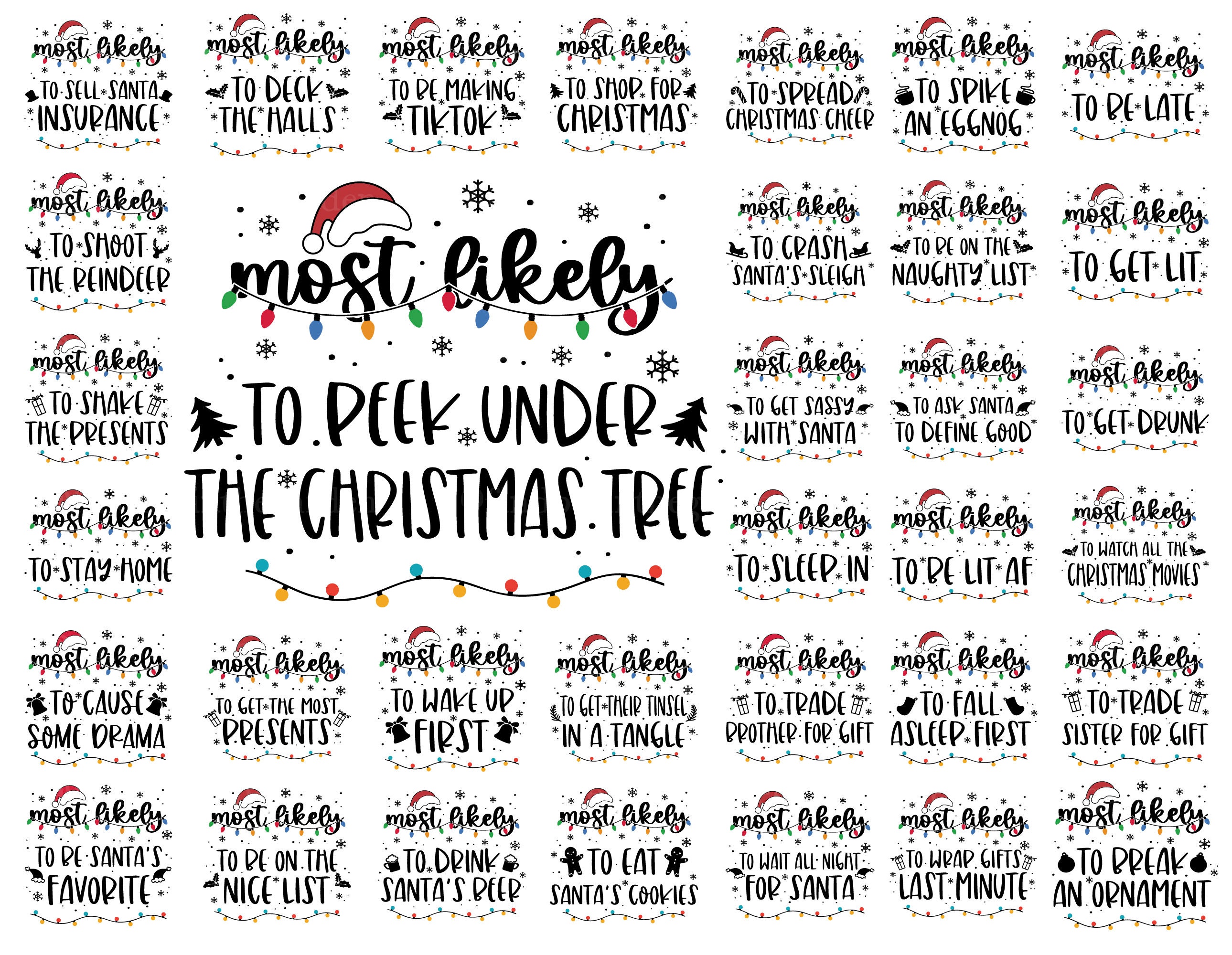 Most Likely to Christmas Svg Funny Christmas Shirt Svg Etsy