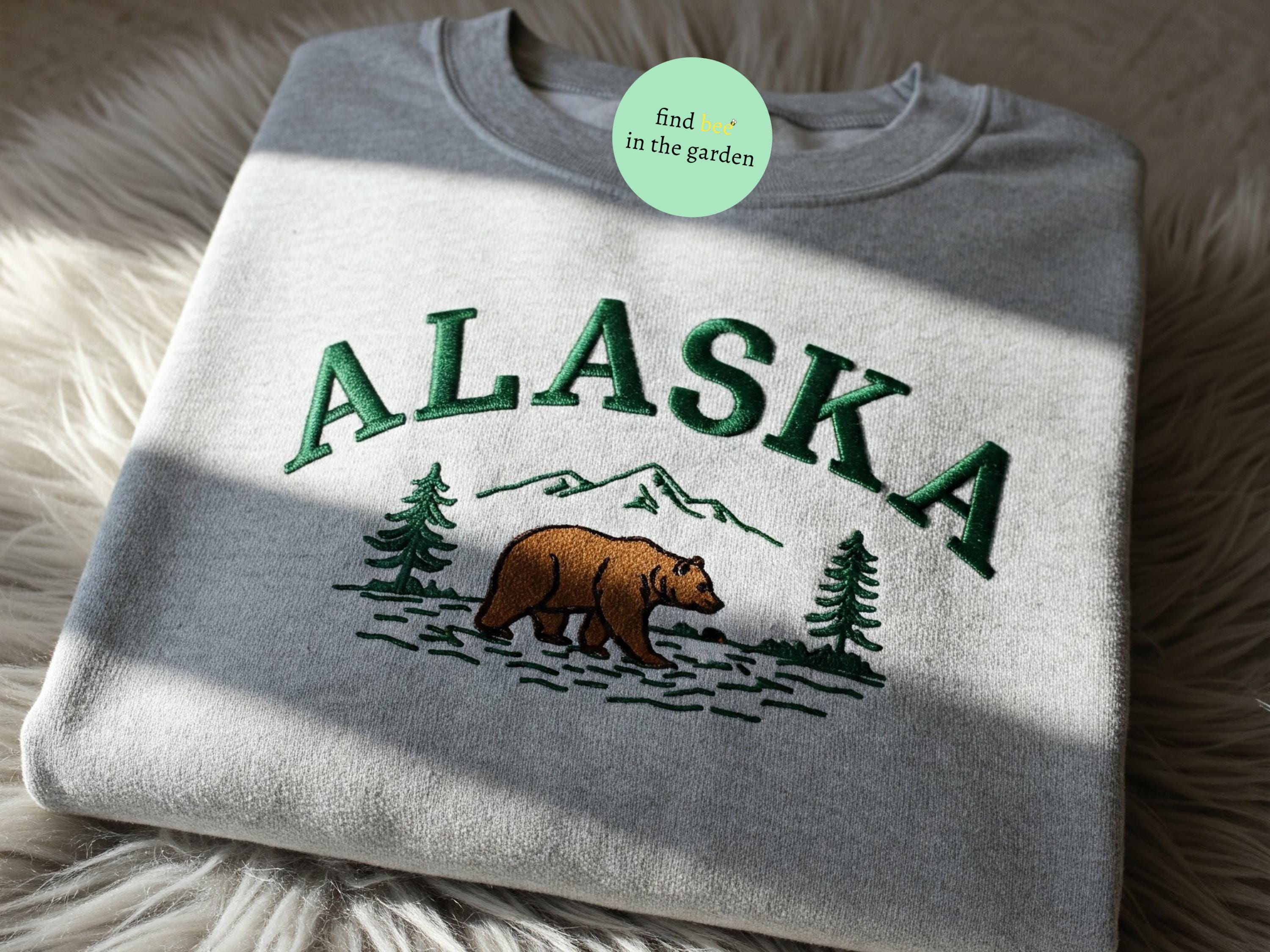 Alaska Embroidered Sweatshirt, Alaska Cruise 2025 Sweater, Family Vacation Trip for Alaska Lover, State Sweatshirt, Alaska Trip Hoodie