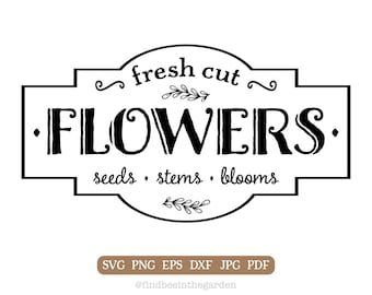 Frisch geschnittene Blumen Konfetti, Bauernhof frische Blumen, Frühlingsblumen, Frühling Dekor, Bauernhaus Dekor, SVG-Dateien für Cricut