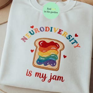 Embroidered Neurodiversity Is My Jam Shirt, Inclusion Advocate Tee, SPED Teacher Gift, Autism Awareness Crewneck, Special Education Sweater