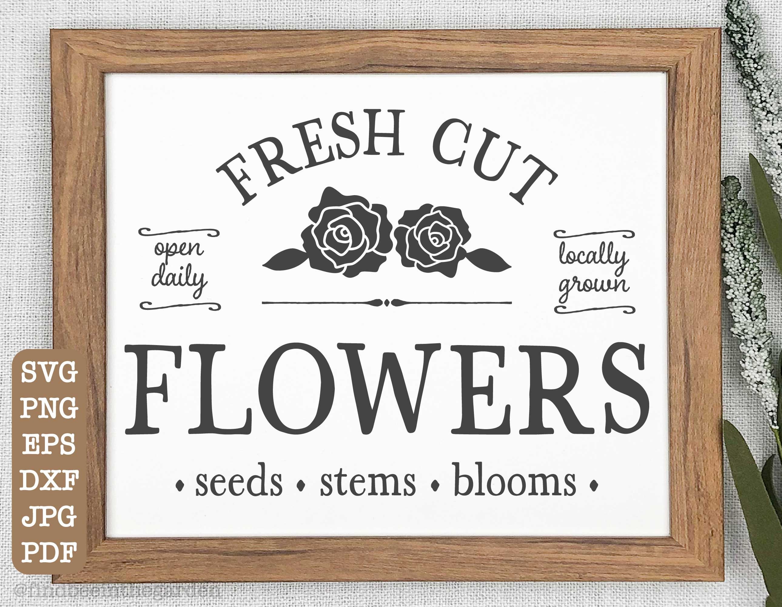 Fresh Cut Flowers Svg Flowers Svg Spring Flower Svg Spring Etsy