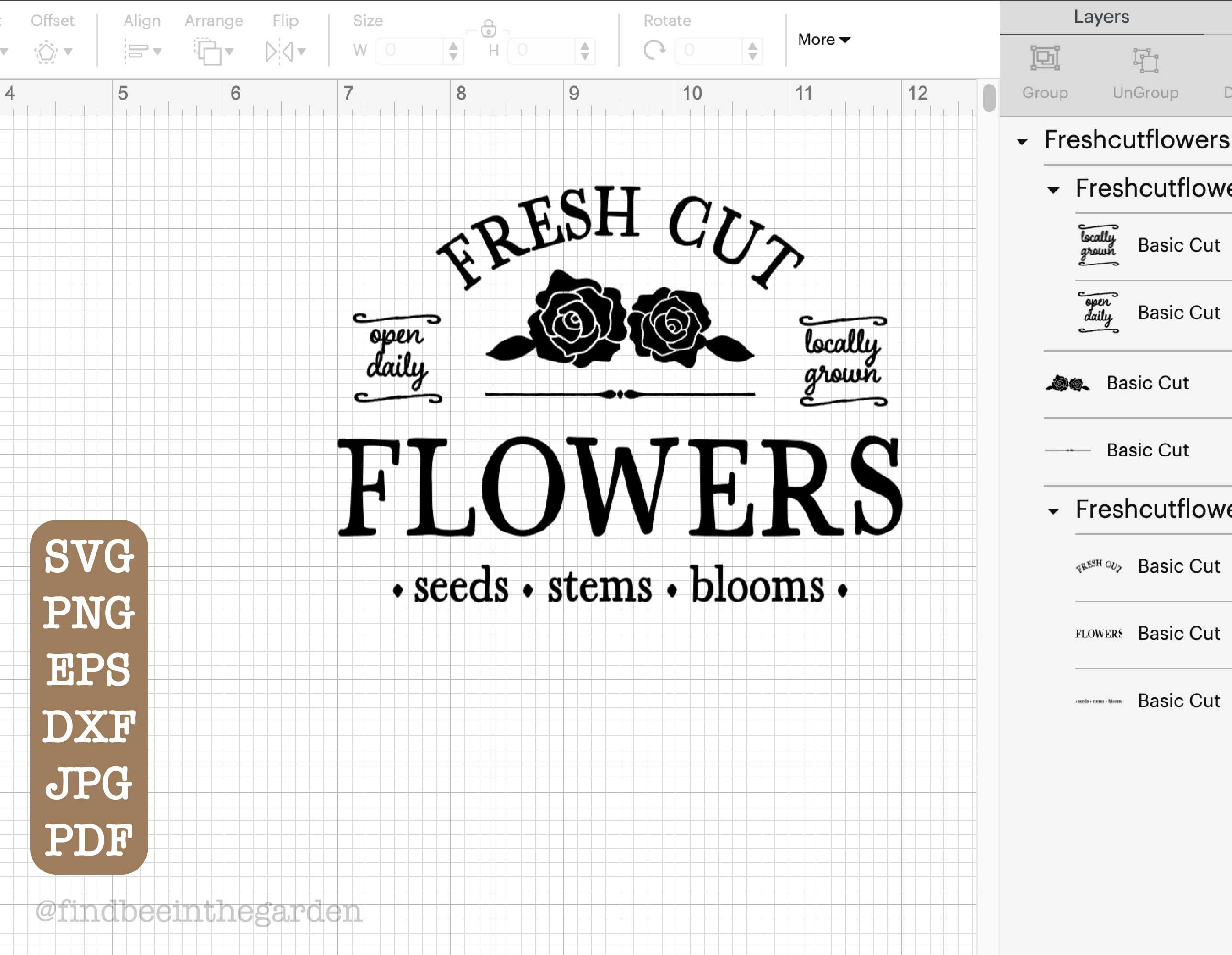 Fresh Cut Flowers Svg Flowers Svg Spring Flower Svg Spring Etsy