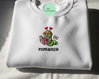 Romantiek geborduurd T-shirt boekenwurm, leuk leesshirt voor boekenliefhebbers, smut lezer cadeau, Soft Girl Book Club-T-shirt, Booktok Aesthetic Top