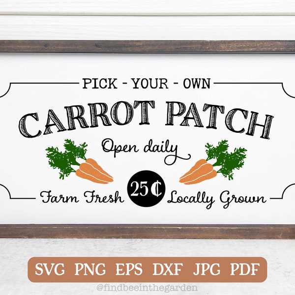 Carrot Patch Sign Svg, Farm Fresh Carrot svg, Easter Bunny svg, Cottontail svg, Easter Egg svg, Farmhouse Easter svg, SVG File for Cricut