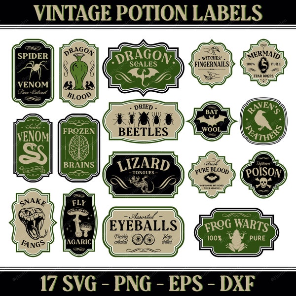 Apothecary Label svg, Halloween Label svg, Vintage Label svg, Potion Label svg, Vintage Halloween svg, Halloween Decor svg, Bottle Label svg