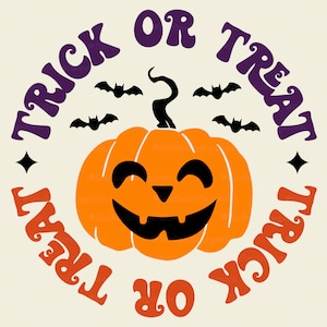 Trick or Treat svg | Retro Halloween svg | Halloween png | Halloween Sublimation Design | Fall svg | Spooky Season svg | Halloween Shirt svg