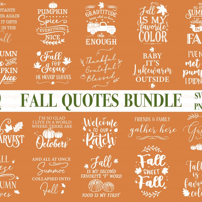 Fall Quote Svg Etsy