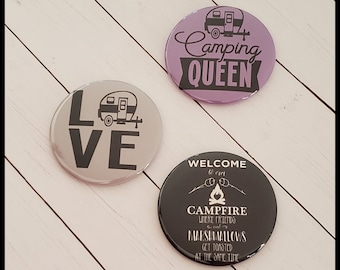 Camping Magnet Set, Welcome To Our Campfire, Camping Queen, Love Camping