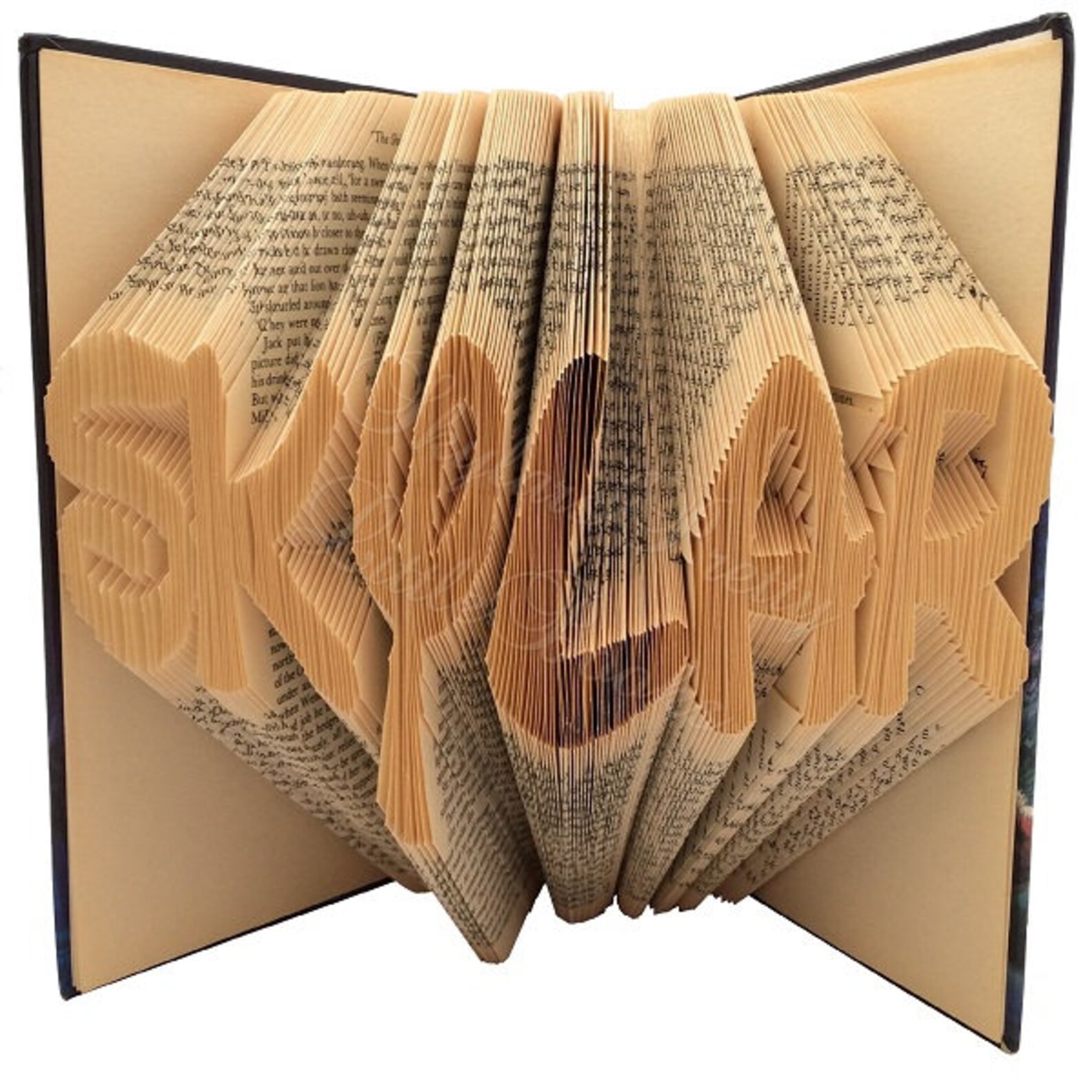 Personalised Name Book Folding Folded Book Art Etsy