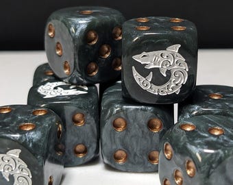 Kostka 16 mm – Kosmiczny Rekin inspirowany science fiction 10x