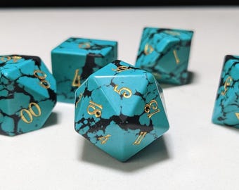 Zestaw kości D&D Stone - jasnoniebieski/czarny