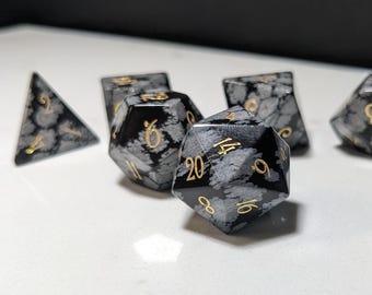 Zestaw kości D&D Stone - szaro-czarny