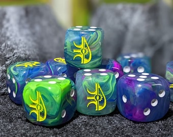 Eye of the Wraith Dice 16mm Inspired by Sci-Fi 10x