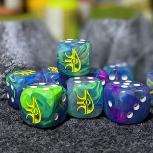 Eye of the Wraith Dice 16mm Inspired by Sci-Fi 10x