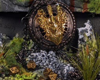 Pocket Watch Valkyrie Mini Metal D&D Dice Set