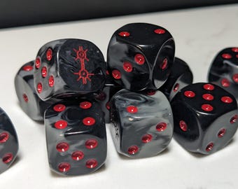 Kostki 16 mm - Dark Mystical Dynasty inspirowane science fiction 10x
