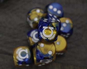 Omega-dobbelsteen ruimtesmurf 16 mm 10x