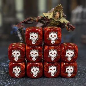 Skull Taker Dice 16mm Inspired by Sci-Fi 10x