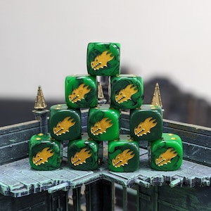 Space Dragon Dice 16mm 10x Inspired by Sci-Fi (Alternate)