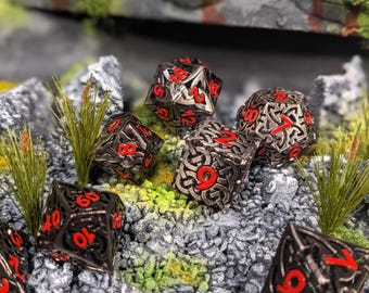 Zestaw metalowych kości D&D - Hollow Rune