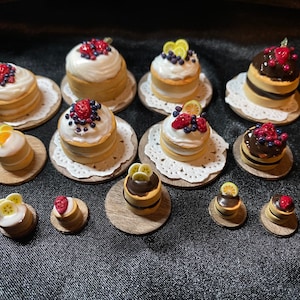 Miniature Tiny Handmade Cakes (NOT real or edible) Miniature sized (made of clay)