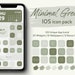 Minimal Green Icon IPhone iOS App icon Bundle, Pastel Aesthetic Icon Pack, Sage Green Icon Theme, Neutral Green Color Wallpaper and Widgets 