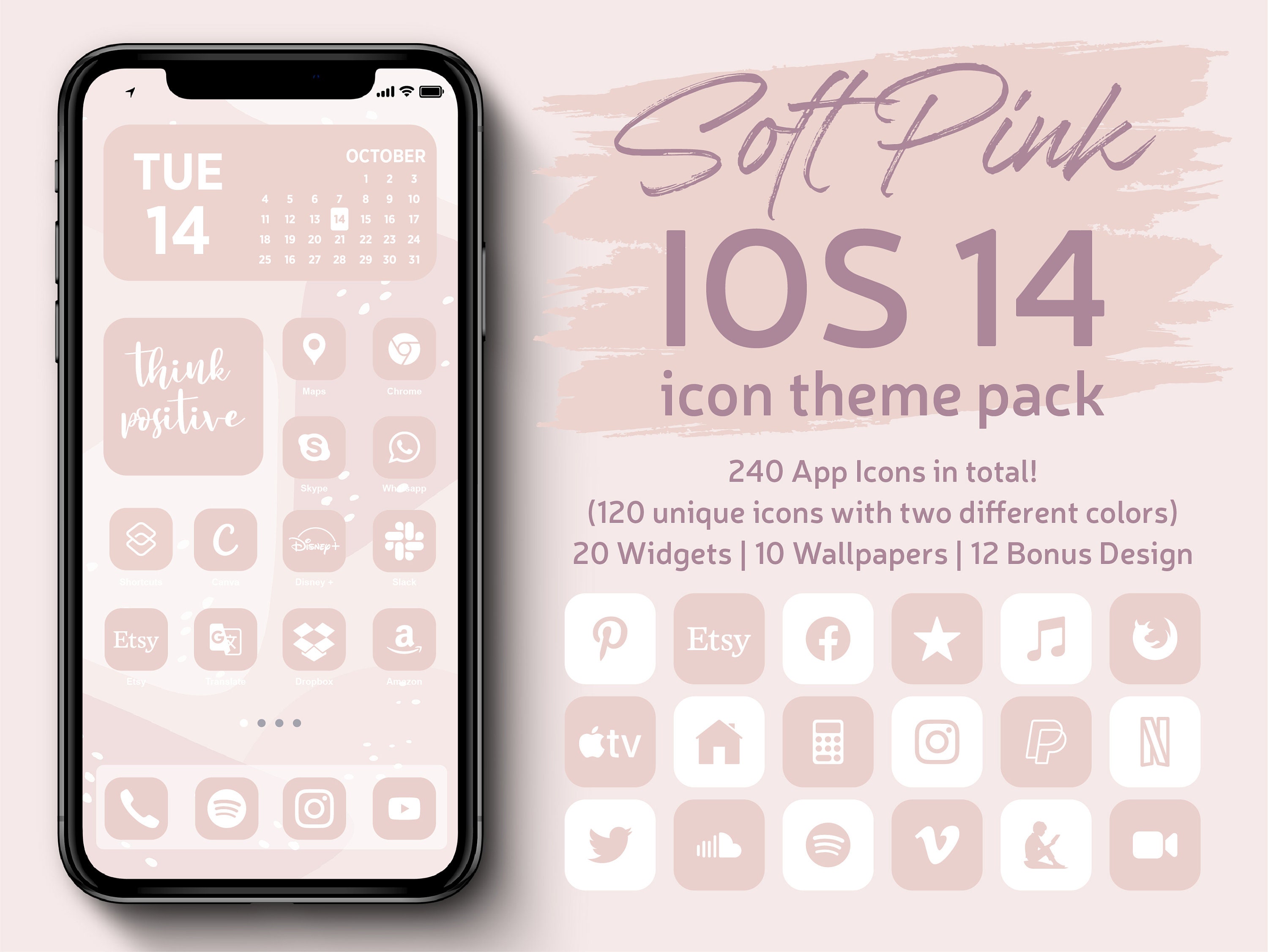 Pale Pink Phone App Icon - bmp-spatula