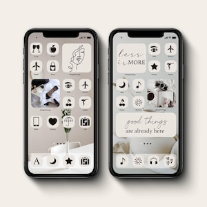 Minimal App Icon Set for Phone | Simple and Stylish Home Screen | Modern Wallpapers and Widgets