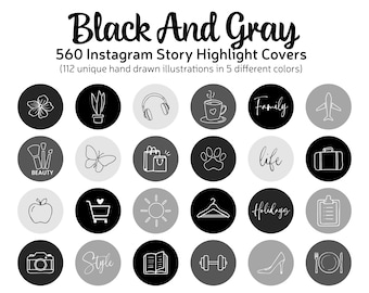 Iconos Instagram Tiendas De Ropa Ilustración De Conjunto De Iconos