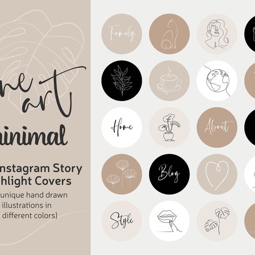 45 Black Instagram Highlight Covers Minimalist Instagram - Etsy