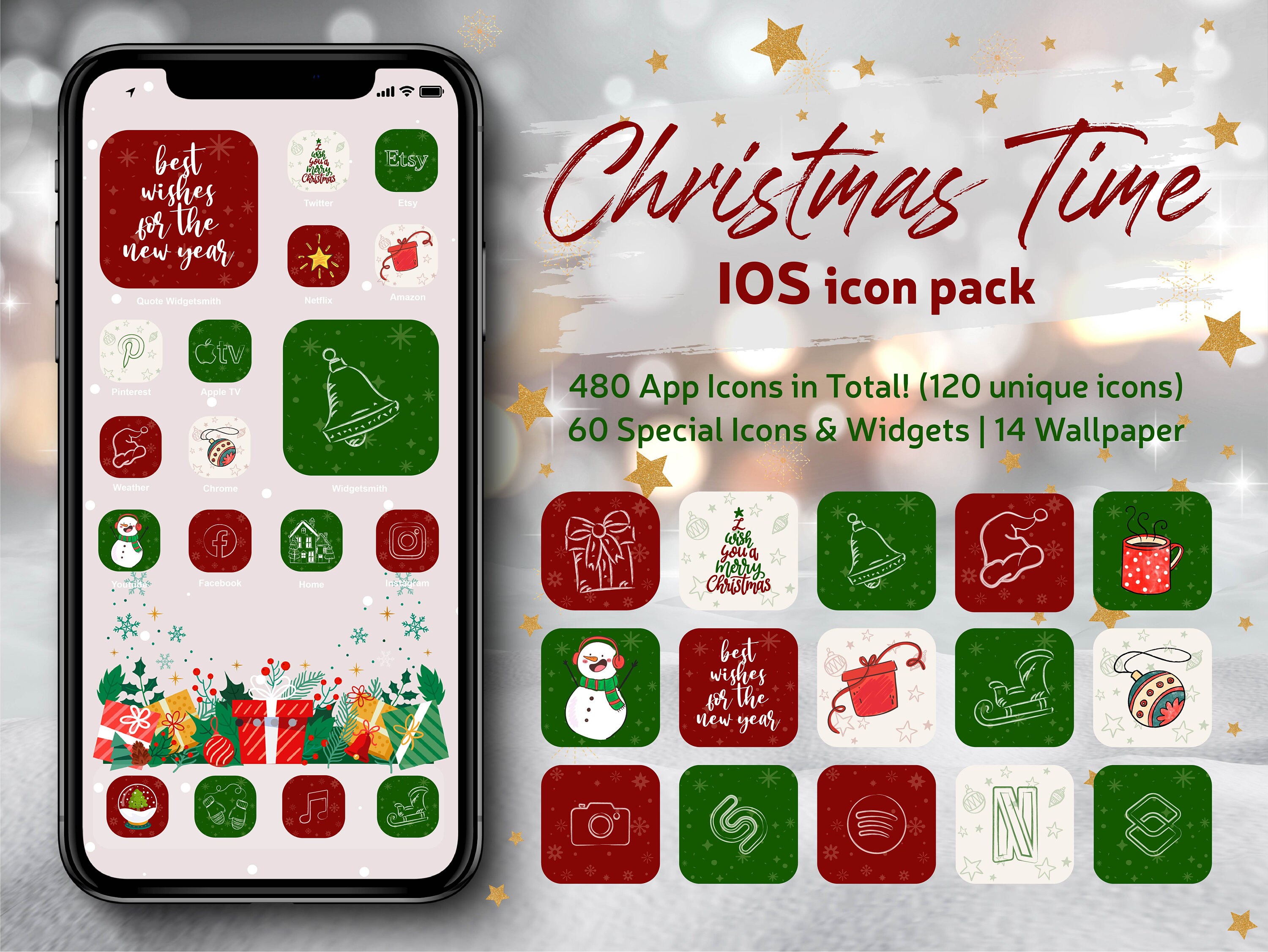 Christmas Time Iphone App Icon Set Ios 16 Special App Icons - Etsy Christmas Time Iphone App Icon Set Ios 16 Special App Icons - Etsy