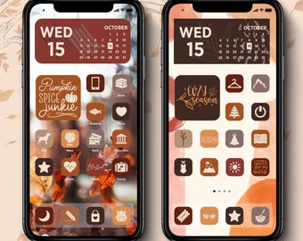 Fall Aesthetic App Icons Bundle, Autumn Theme (Digital Download)