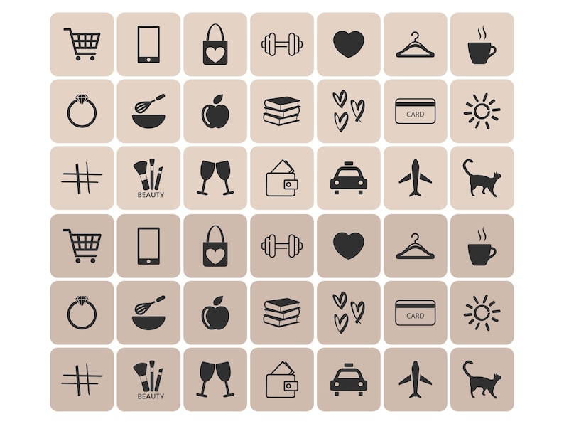 Neutral Beige App Icon Pack | Aesthetic Phone Wallpapers | Filled and Thin Line Icon Cover | Beige Tones Widgets image 6