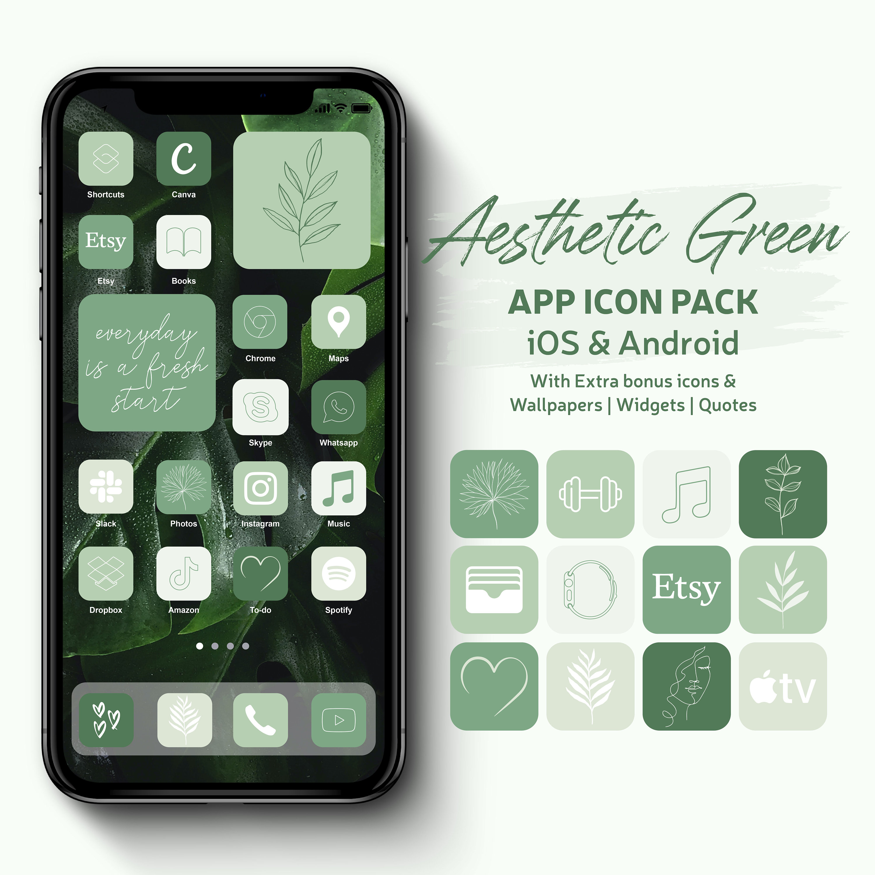 Google Play Store iPhone Icon Moss Green Forest Green