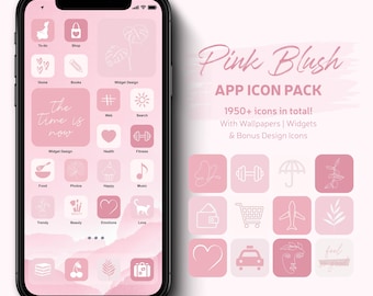 Blush Phone App Icon Pack | Aesthetic Homescreen | Pink Tones Widgets And Wallpapers