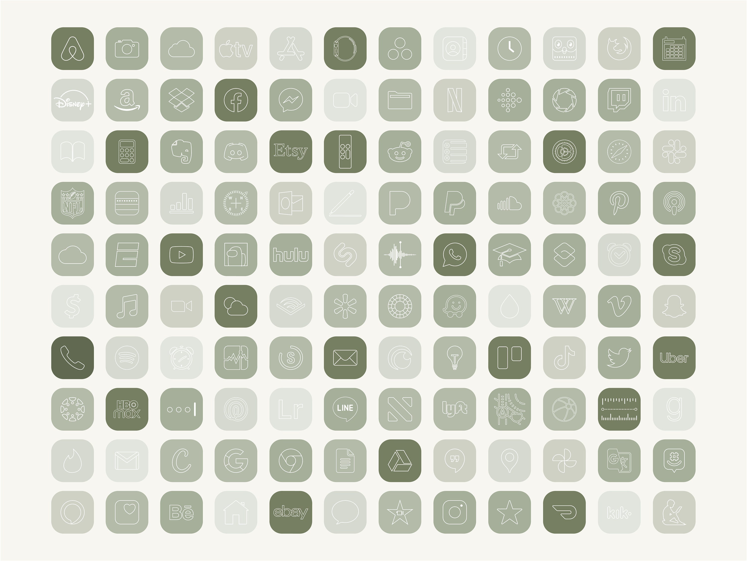 phone icon aesthetic green