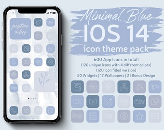 Blue App Icons Etsy Blue App Icons Etsy