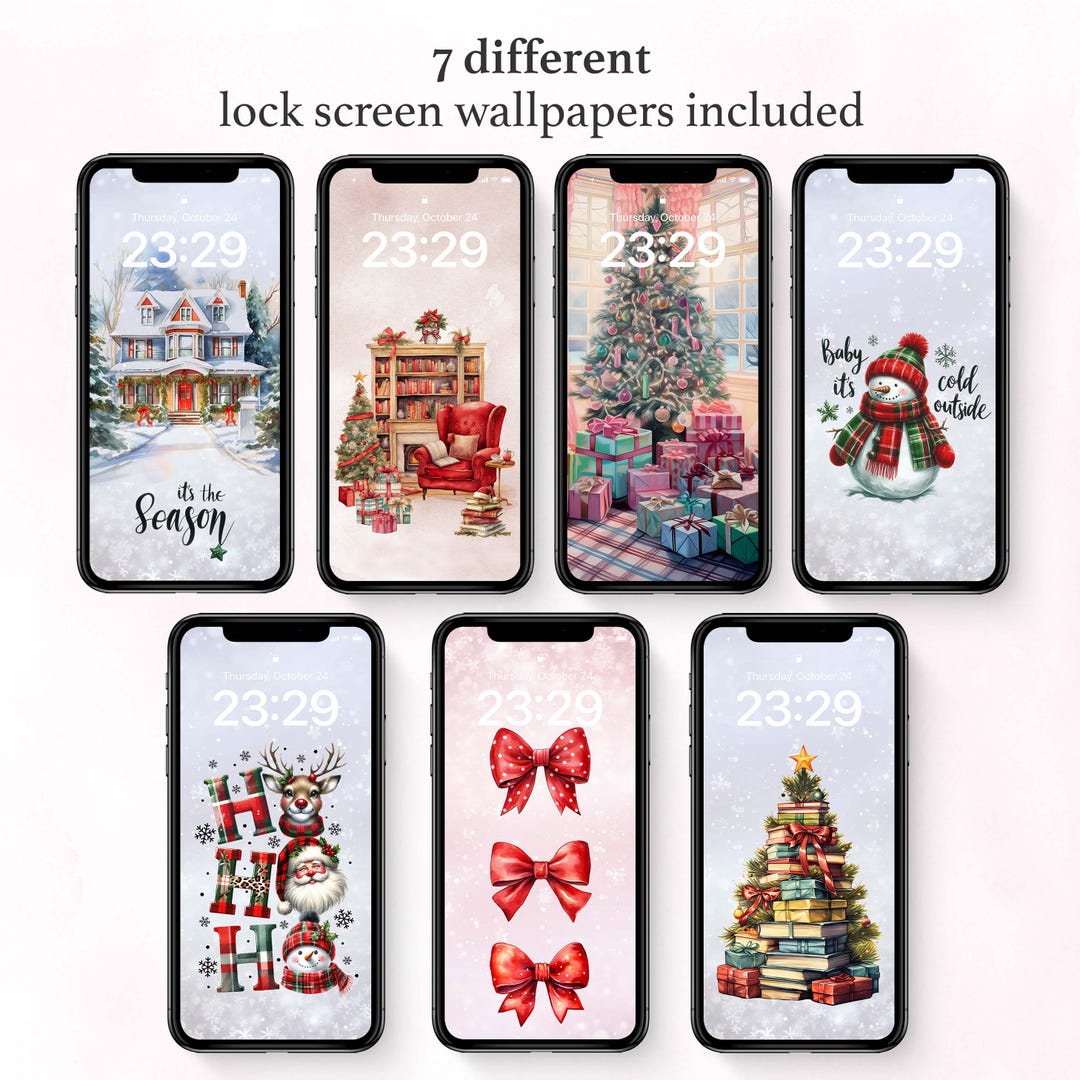 Christmas Lock Screen Wallpapers for Phone, Cozy Winter Aesthetic