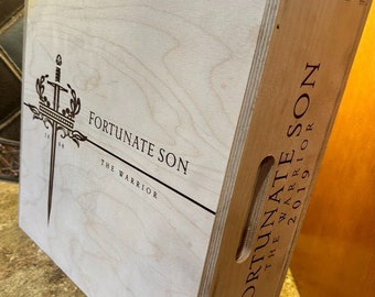 Hundred Acre 2019 Fortunate Son -The Warrior- Wooden Wine Box 3 Bottle High End