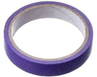 2x paarse afplaktape met lage kleefkracht, 19 mm breed x 10 m rol