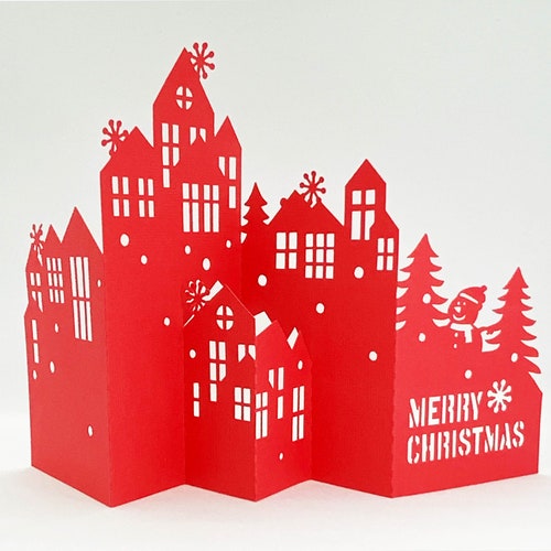 christmas pop up card templates free download