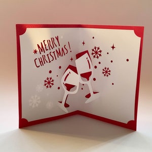 Digitaler Template Download, Toast Weihnachten Pop-Up Karte. Schnittdatei SVG, PDF, PNG Format. Sofort Download, 3D Diy
