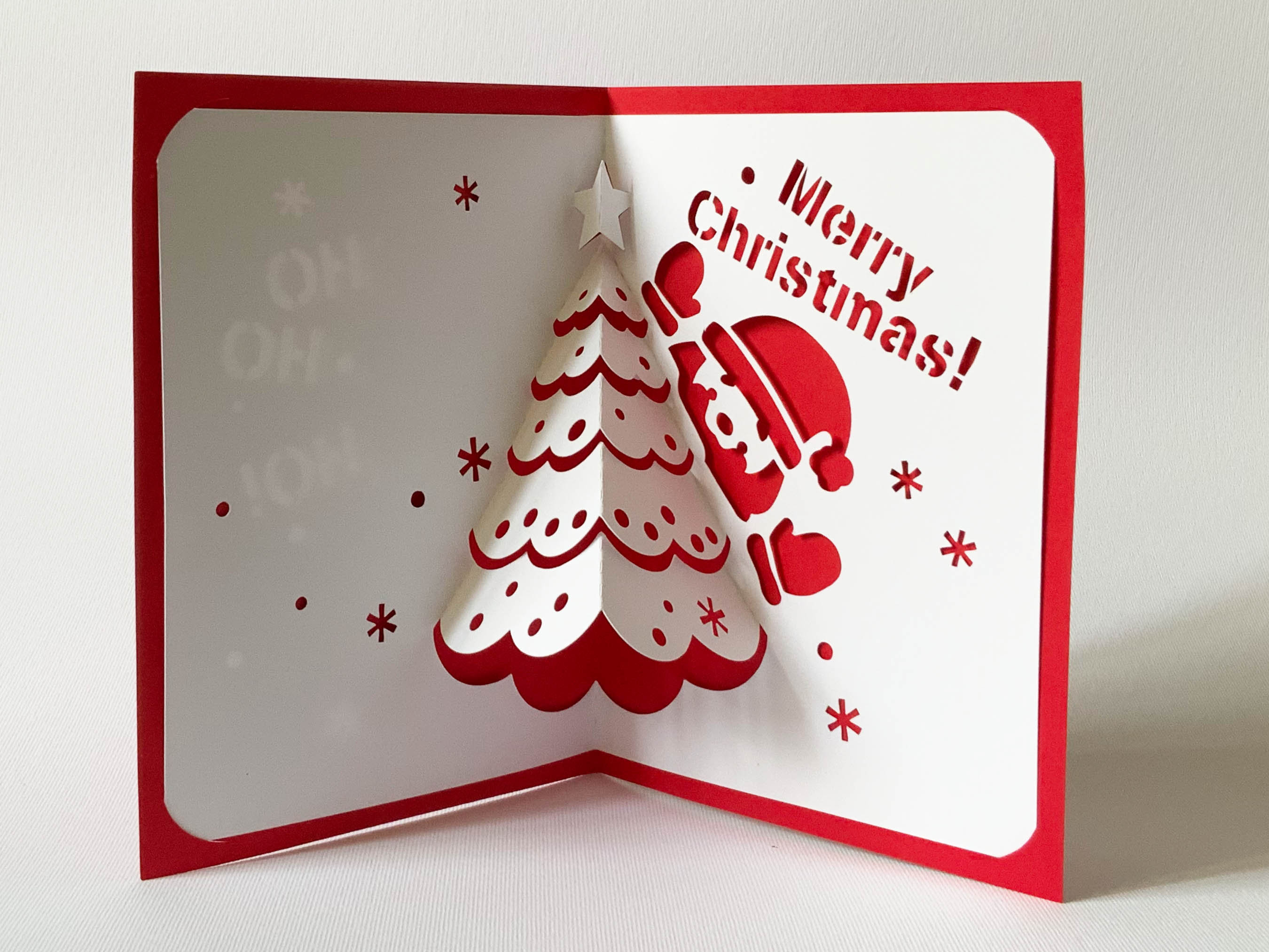 Digital Template Pop-up Christmas Card, Santas Christmas Digital Template Pop-up Christmas Card, Santas Christmas