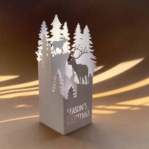 Digitale sjabloon, pop-up kerstbos gesneden bestand SVG, PDF, PNG-indeling. Direct downloaden, 3D DIY