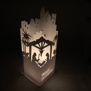 Digital template Nativity Christmas Popup Card, 3D Card, SVG