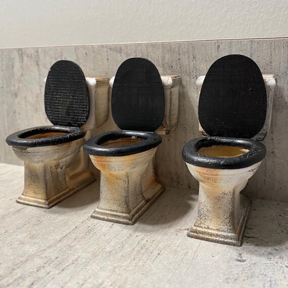 112 Scale Toilet Hand Painted Diorama Accessory / Prop by Etsy