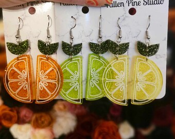 Citrus SliceAcrylic Earrings, spring earrings, cottagecore earrings