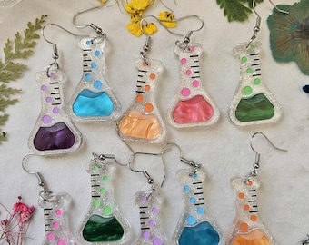 Science Jar acrylic earrings, back to school jewelry, science teacher gifts, science earrings, gifts for teacher